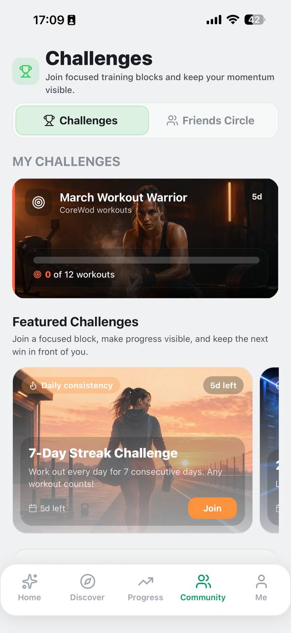 CoreWod Community Challenges